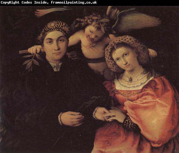 Lorenzo Lotto Portrait of Messer Marsilio and His Wife